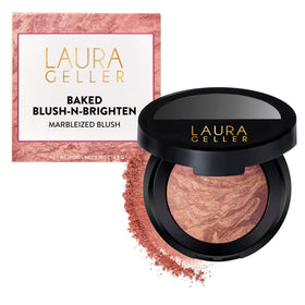 LAURA GELLER NEW YORK front view of blush compact shows sleek packaging and travel-friendly design