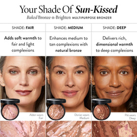 LAURA GELLER NEW YORK deep skin swatch showing true-to-tone, non-orange finish