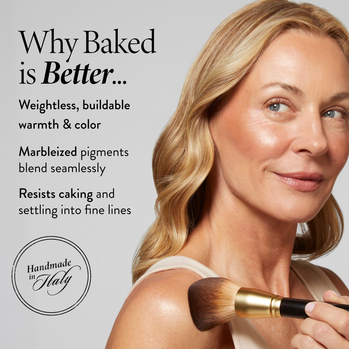 LAURA GELLER NEW YORK medium skin swatch demonstrating natural warm bronze payoff