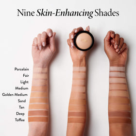 LAURA GELLER NEW YORK powder applied with damp sponge for intensified full coverage