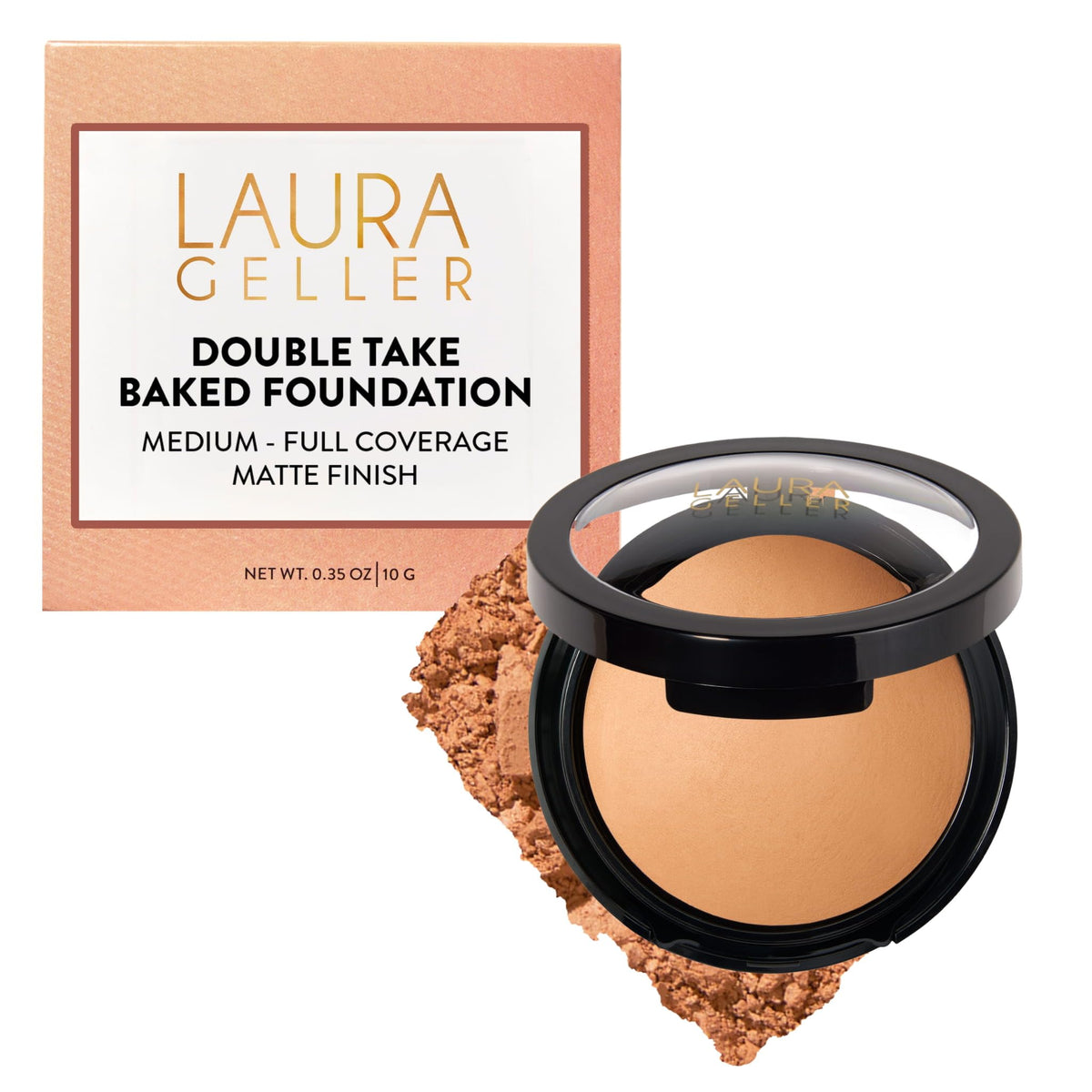 LAURA GELLER NEW YORK compact front view showing sleek packaging and everyday convenience