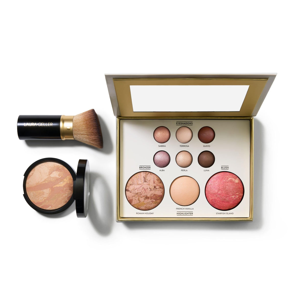 LAURA GELLER front packaging showing the complete starter kit and elegant presentation