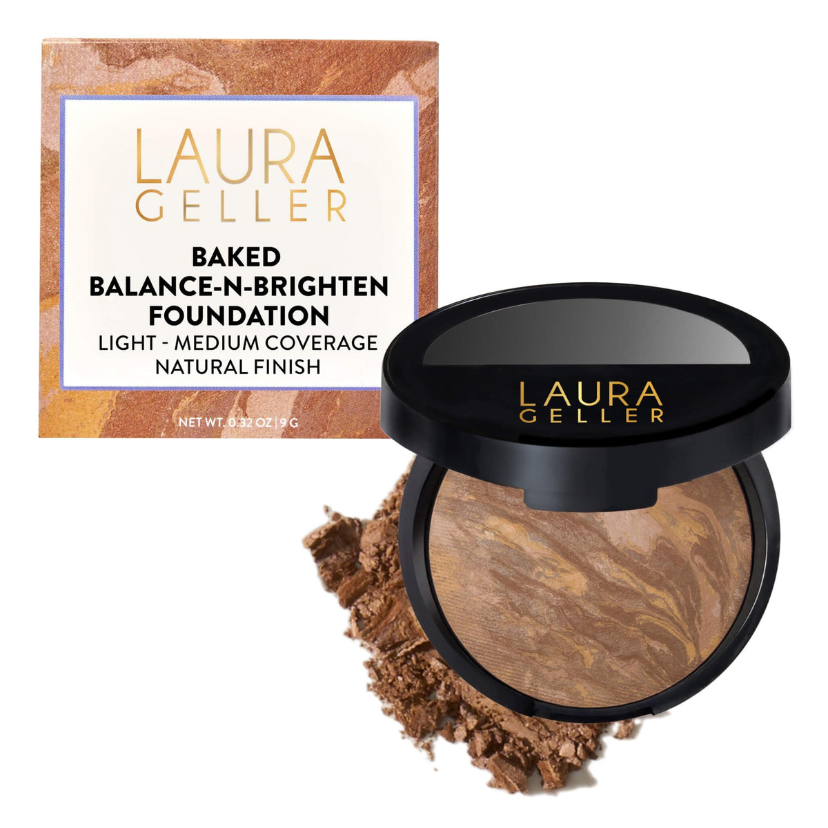 LAURA GELLER NEW YORK front packaging showing compact and shade labeling