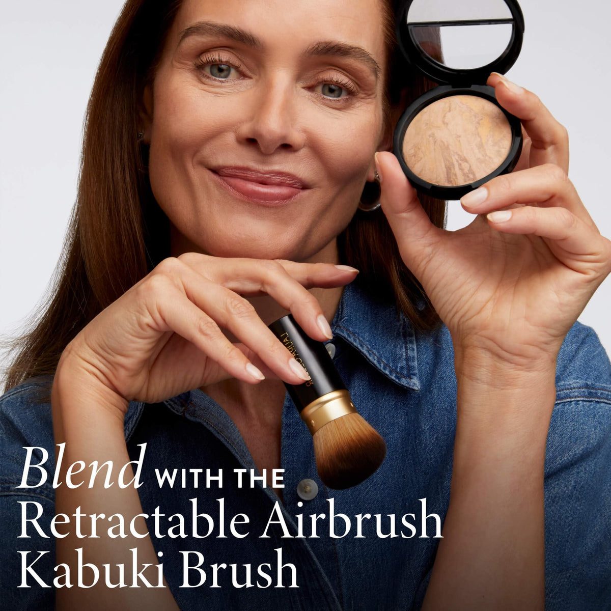 LAURA GELLER NEW YORK compact on vanity in lifestyle morning routine