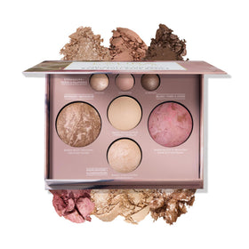 LAURA GELLER NEW YORK front open palette showing all seven shades and benefits