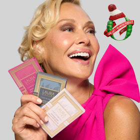 LAURA GELLER NEW YORK blush close-up highlighting silky finish and natural radiance