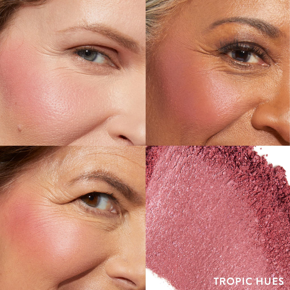 LAURA GELLER NEW YORK blush swipe on arm showing coral-pink radiance and blendability