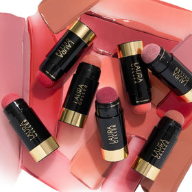 LAURA GELLER NEW YORK label close-up showing ingredient callouts like hyaluronic acid