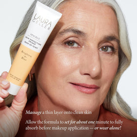 LAURA GELLER NEW YORK before and after bare skin showing blurred pores