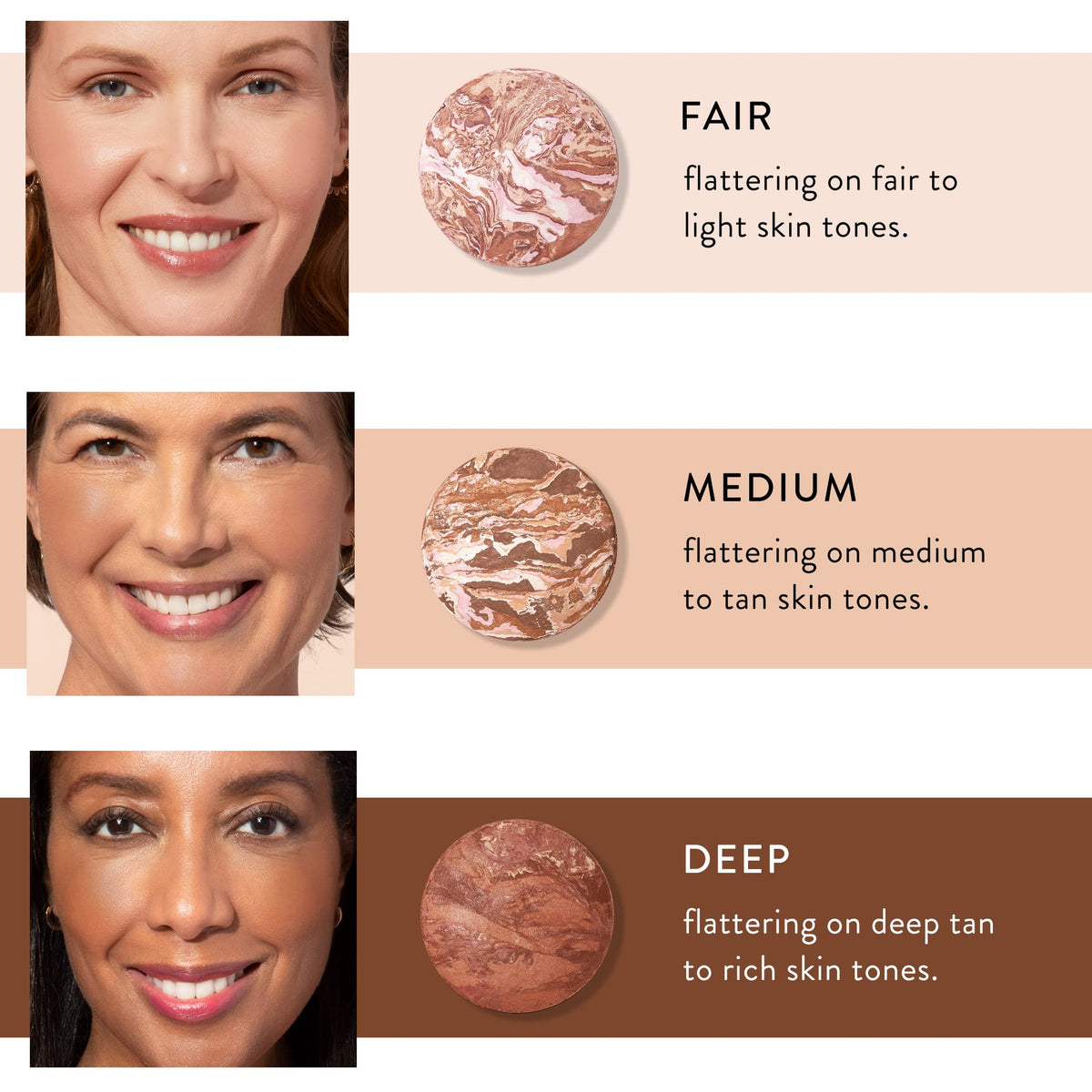 LAURA GELLER NEW YORK model applying bronzer to cheek for warm contour