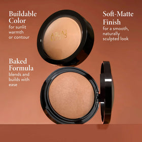 LAURA GELLER bronzer applied on fair skin model for natural warmth