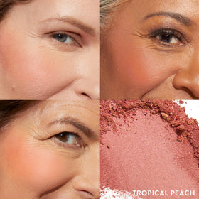 LAURA GELLER close-up marbleized texture highlighting silky, blendable payoff