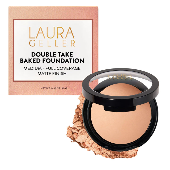 LAURA GELLER compact front view showing fair shade and sleek packaging benefit: travel-ready