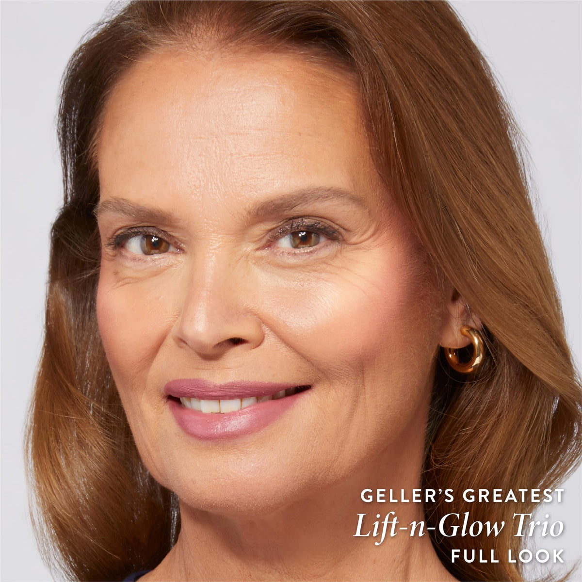 LAURA GELLER NEW YORK compact held in hand demonstrating travel size and portability