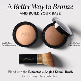 LAURA GELLER compact open with mirror for on-the-go touchups