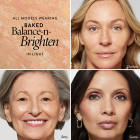 LAURA GELLER compact open with powder and brush visible for travel-ready convenience