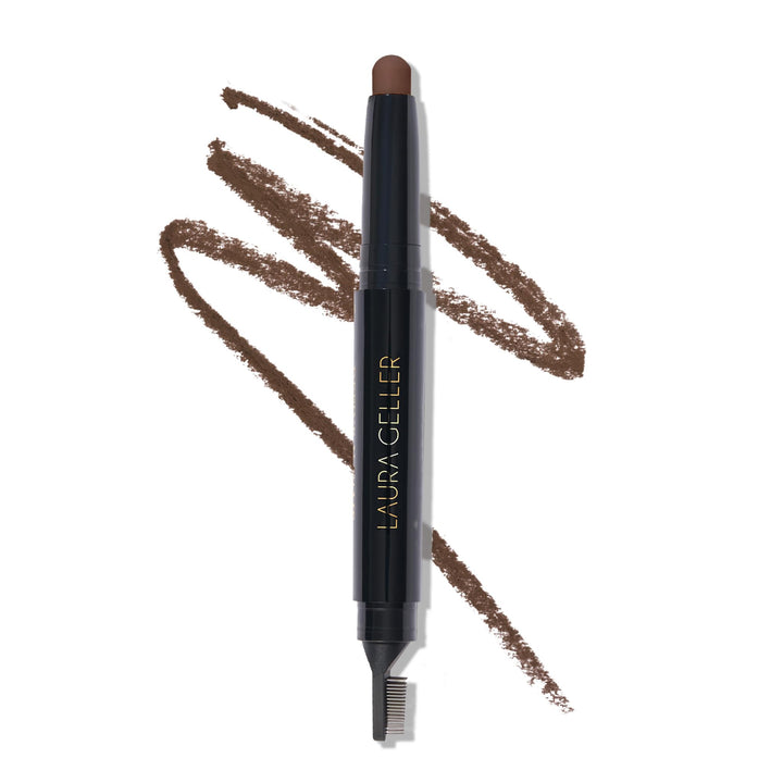 LAURA GELLER front packaging showing tinted brow lift and brush, clear product benefit