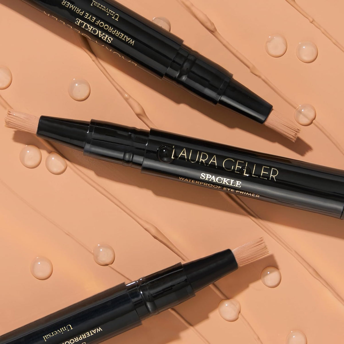 LAURA GELLER NEW YORK primer inside makeup bag for travel-ready convenience