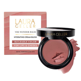 LAURA GELLER NEW YORK front compact showing rosy refresh shade and sleek packaging