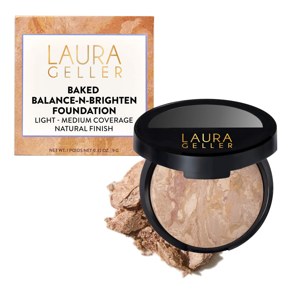LAURA GELLER NEW YORK front packaging showing 02 Fair and compact benefits