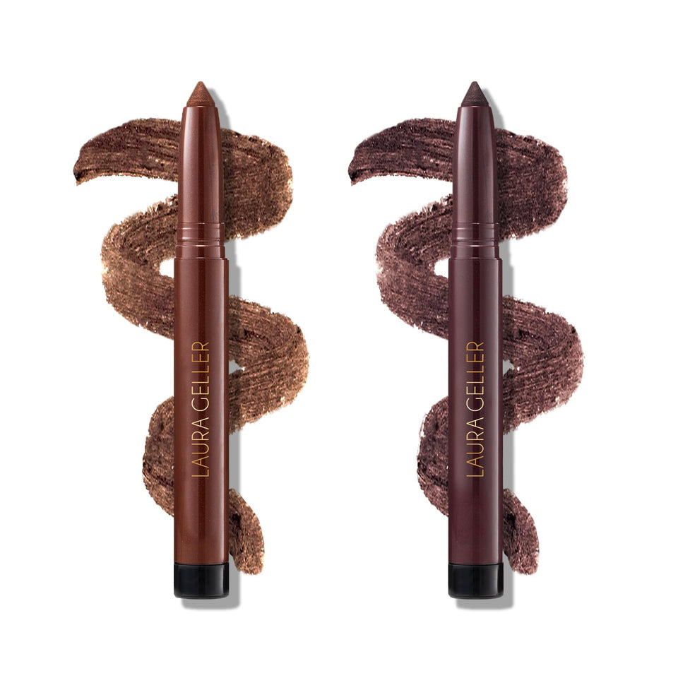 LAURA GELLER NEW YORK front packaging duo showing pencils and colors benefit convenience