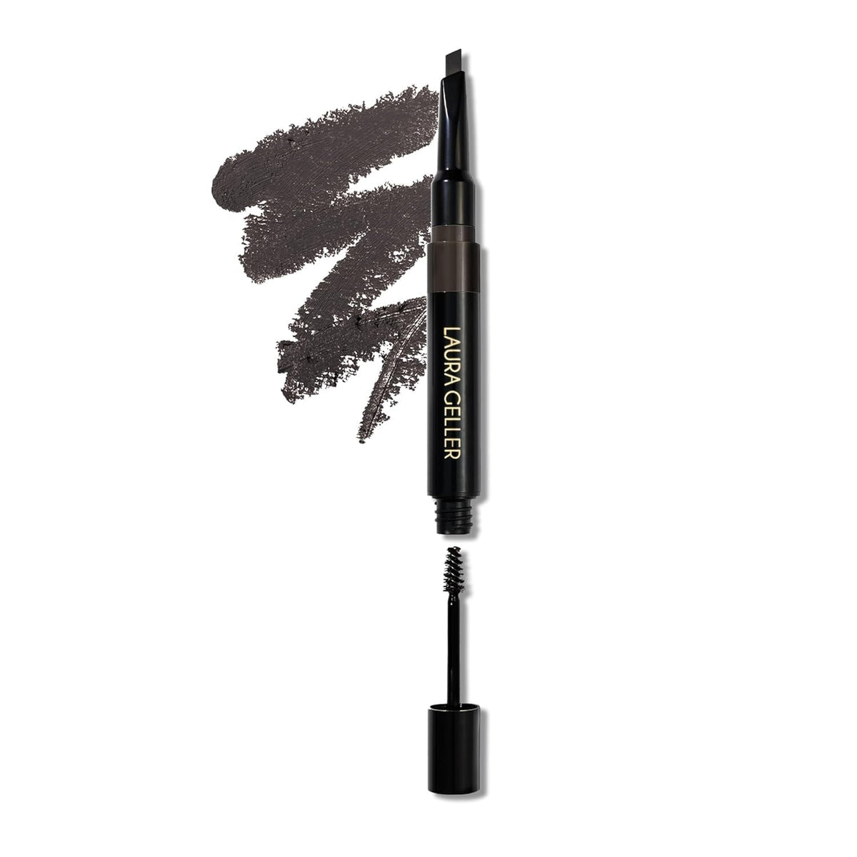 LAURA GELLER NEW YORK front packaging showing dual-ended brow tool benefits