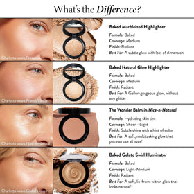 LAURA GELLER model wearing illuminator on cheek for lifted, luminous look
