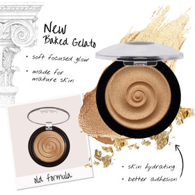 LAURA GELLER swatch of Gilded Honey highlighting warm golden glow on skin