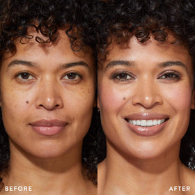 LAURA GELLER NEW YORK palette in use applying blush for immediate fresh look