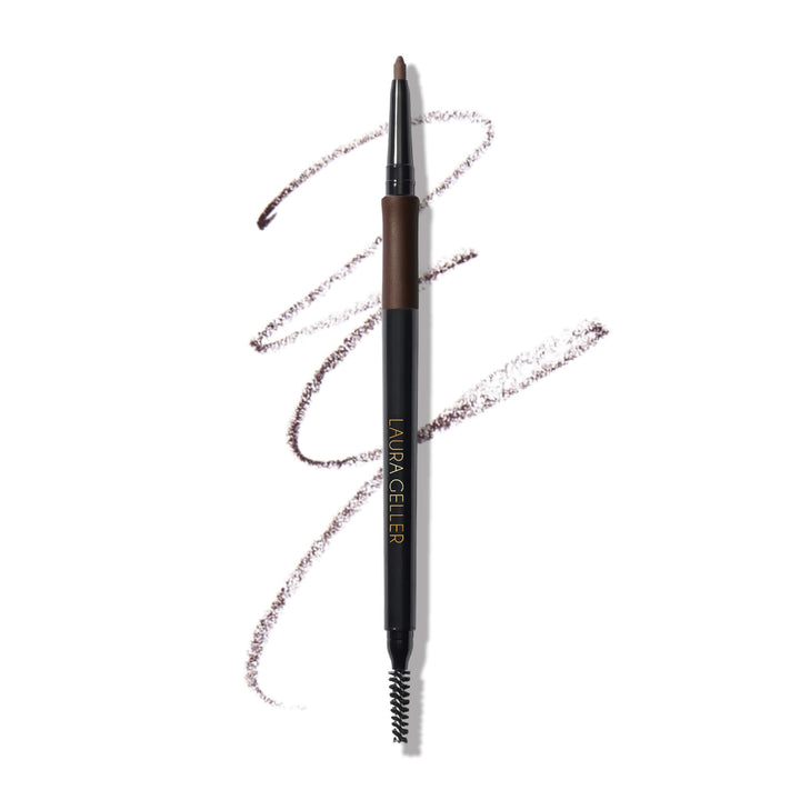 LAURA GELLER NEW YORK front packaging showing compact pencil and brush benefits