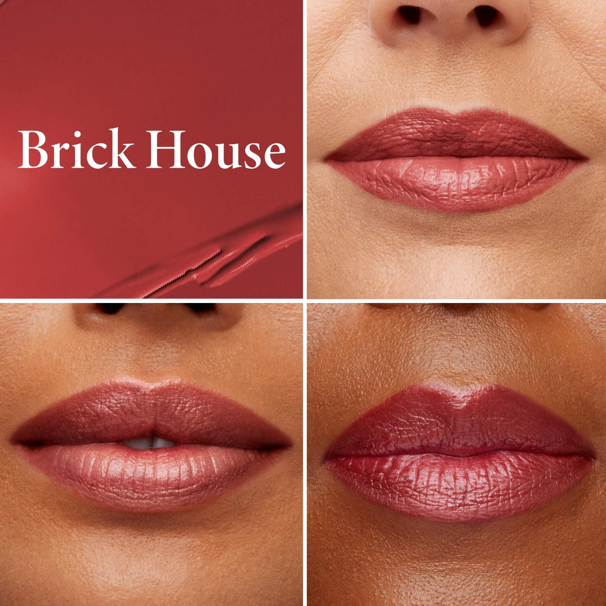 LAURA GELLER application on lips displaying buildable color and shine
