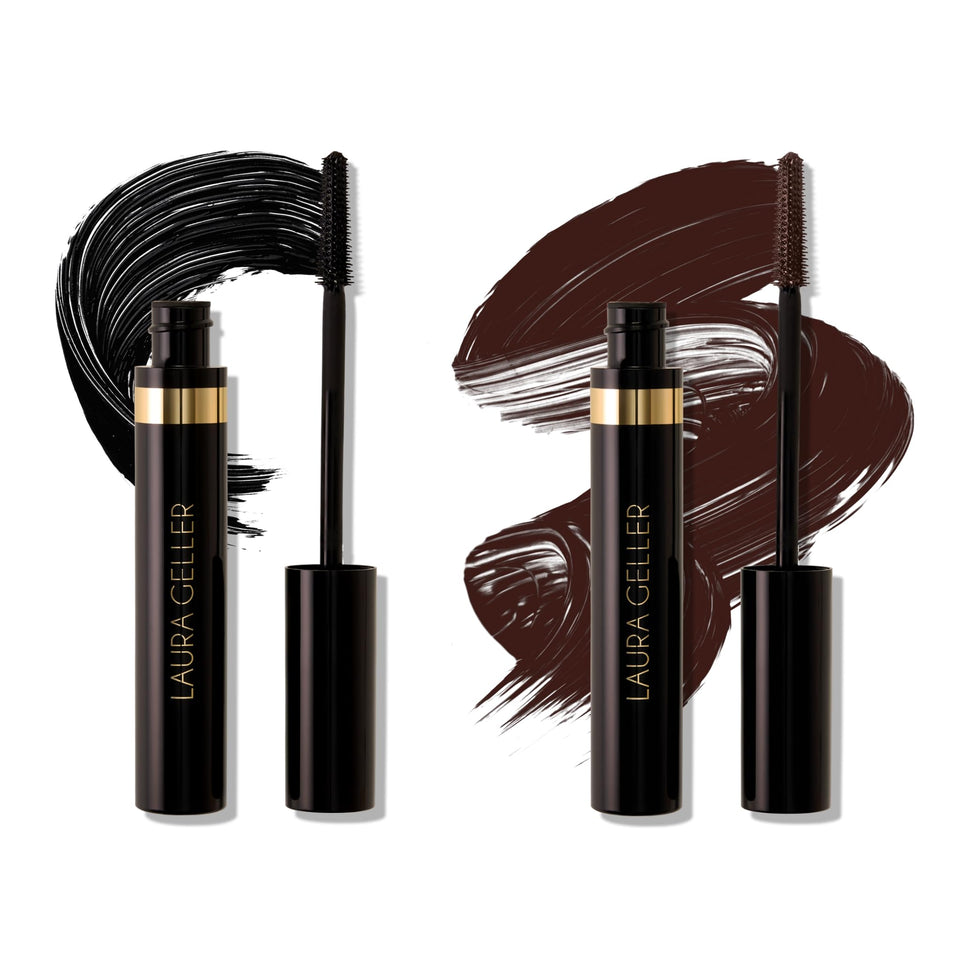 LAURA GELLER NEW YORK front packaging showing the black and brown duo benefit versatility