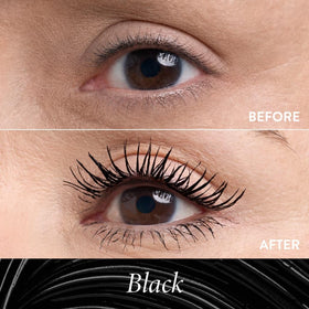LAURA GELLER NEW YORK texture swatches of black and brown pigments showing rich payoff