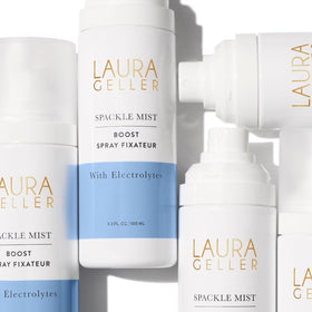 LAURA GELLER lifestyle scene in makeup bag showing daily-use convenience and boost
