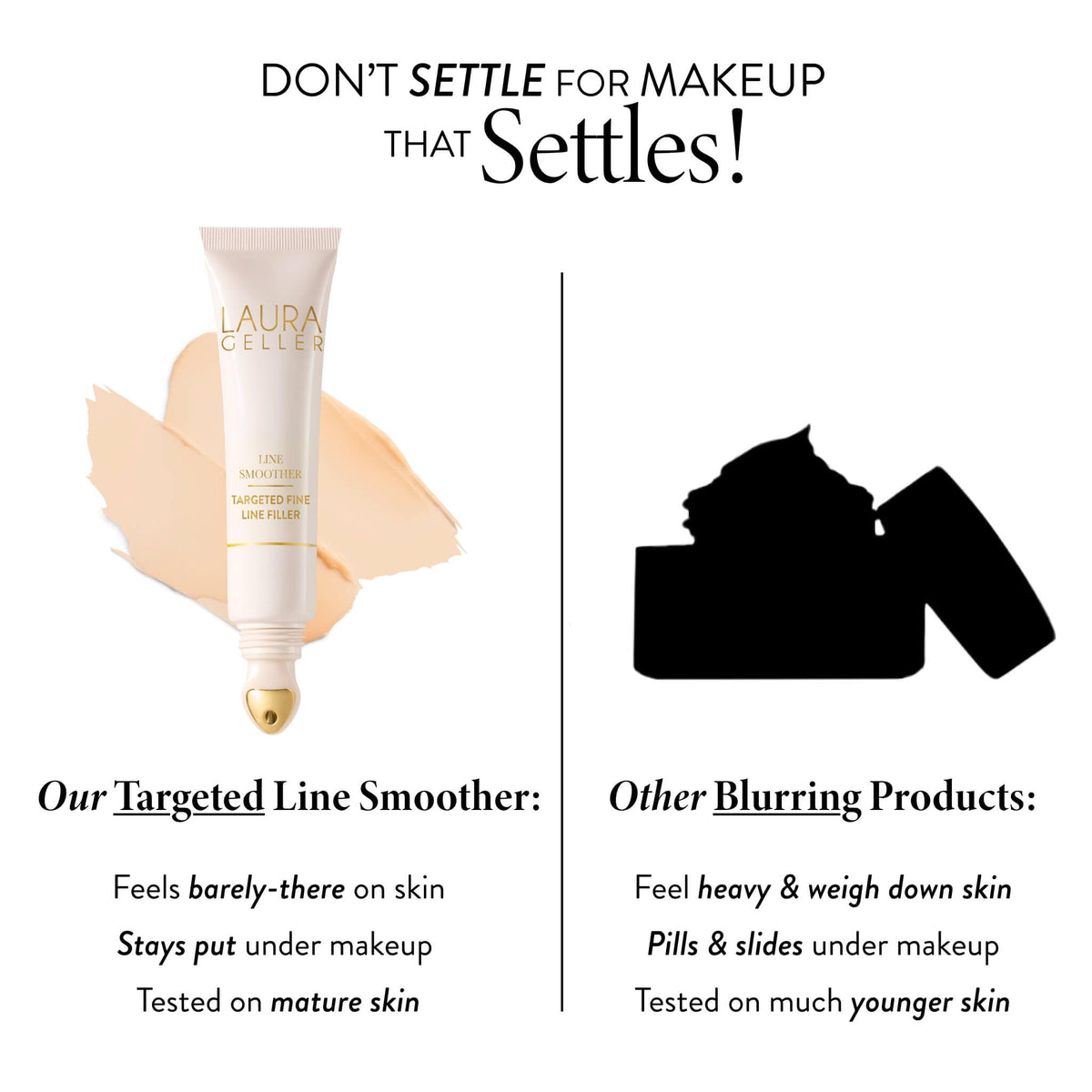 LAURA GELLER NEW YORK product on vanity styled lifestyle shot signaling daily routine