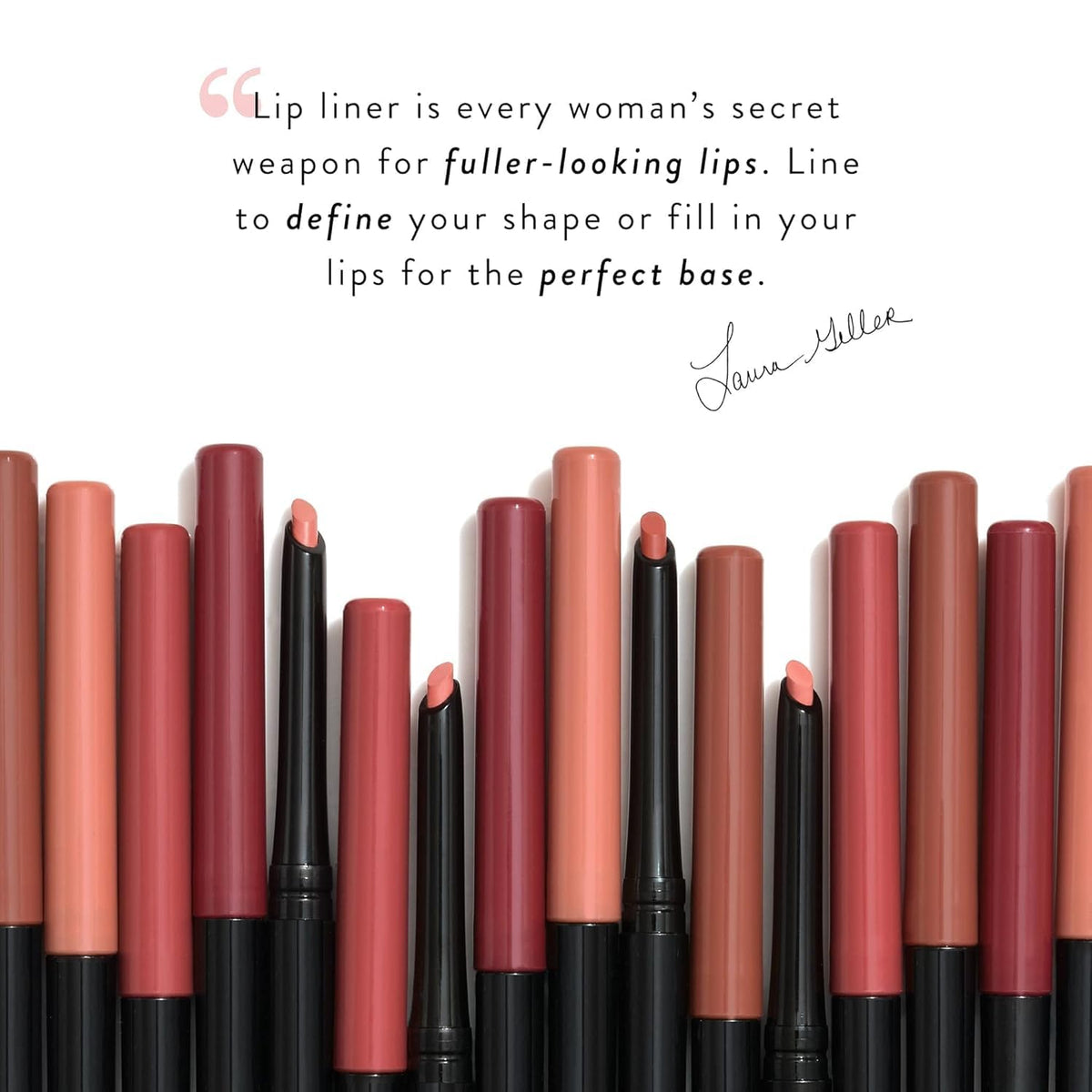 LAURA GELLER NEW YORK lip liner beside lipstick displaying pairing versatility and color boost