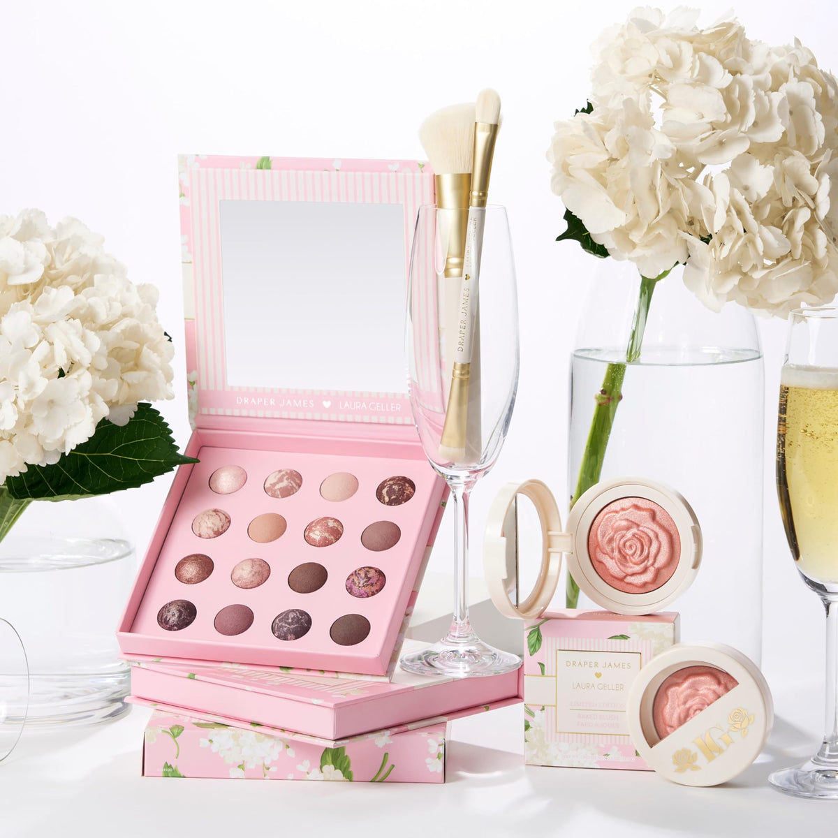 LAURA GELLER NEW YORK eyeshadow applied on eye demonstrating satin and matte contrast benefit