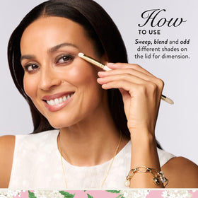 LAURA GELLER NEW YORK palette tucked in a makeup bag for travel-ready convenience benefit