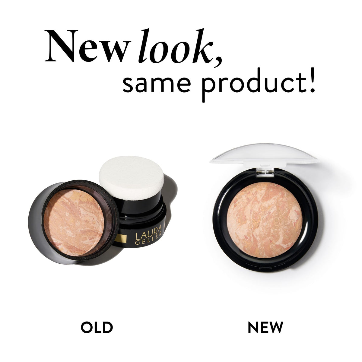 LAURA GELLER close-up marble texture highlighting self-adjusting pigments
