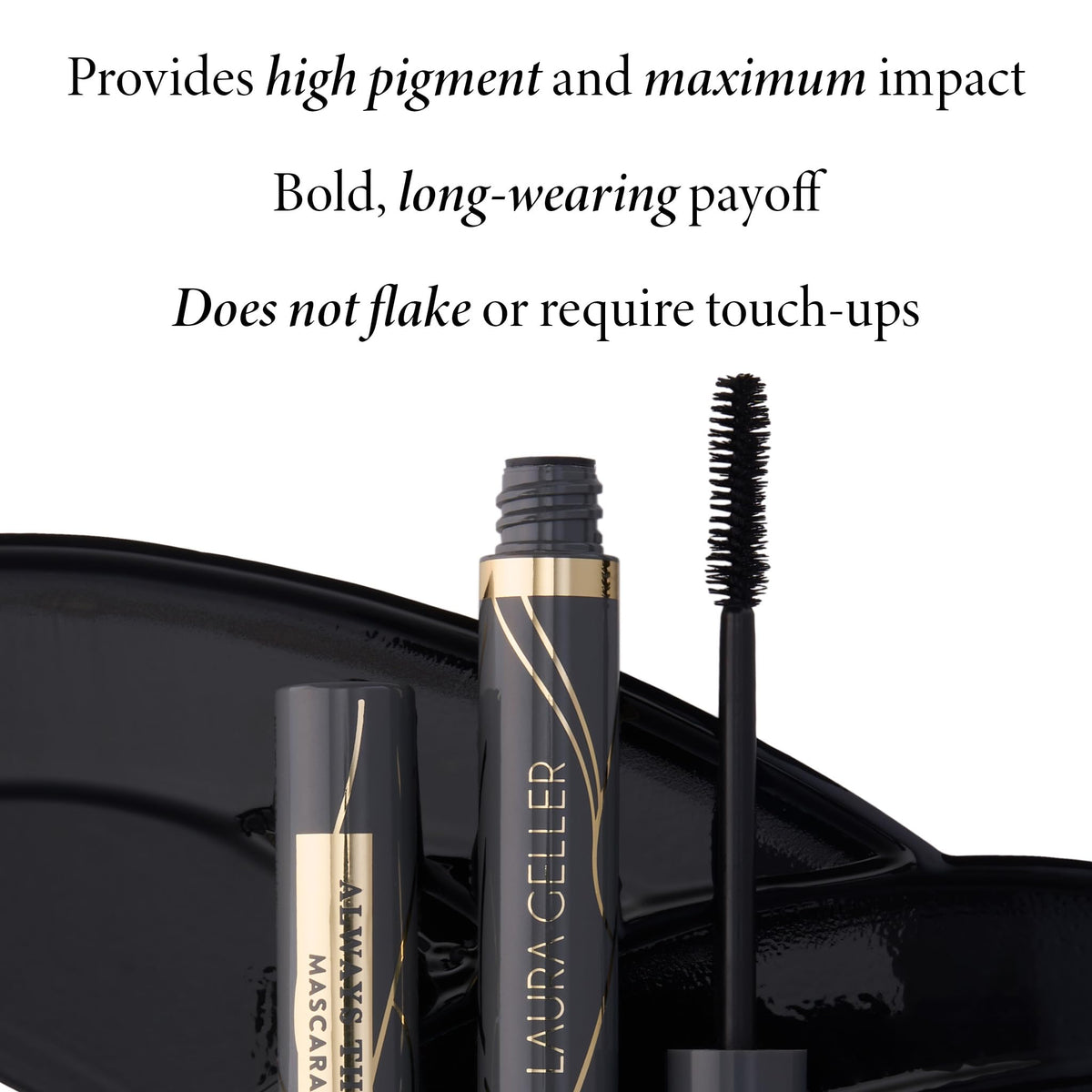 LAURA GELLER NEW YORK wand close-up showing lengthening brush for precise application