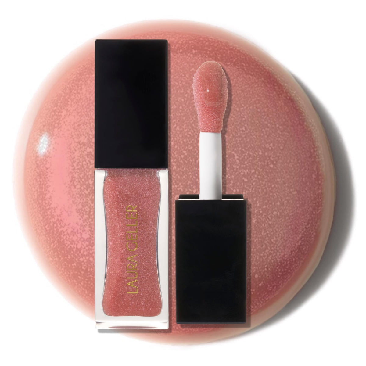 LAURA GELLER NEW YORK front packaging showing mauve along shade and high-shine finish benefits