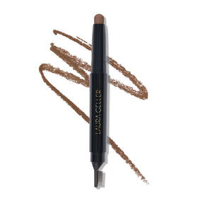 LAURA GELLER NEW YORK front packaging showing medium brown stick and brush benefit lift