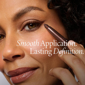 LAURA GELLER NEW YORK smudged smoky eye detail illustrating blendability and soft finish