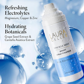 LAURA GELLER fine mist close-up highlighting lightweight texture and even application