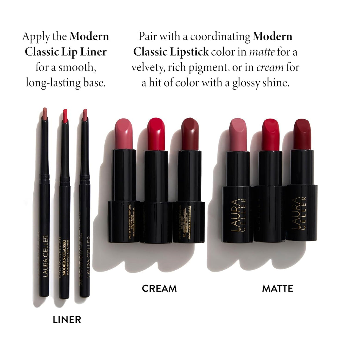 LAURA GELLER NEW YORK lifestyle model with Ritzy Red showing polished look