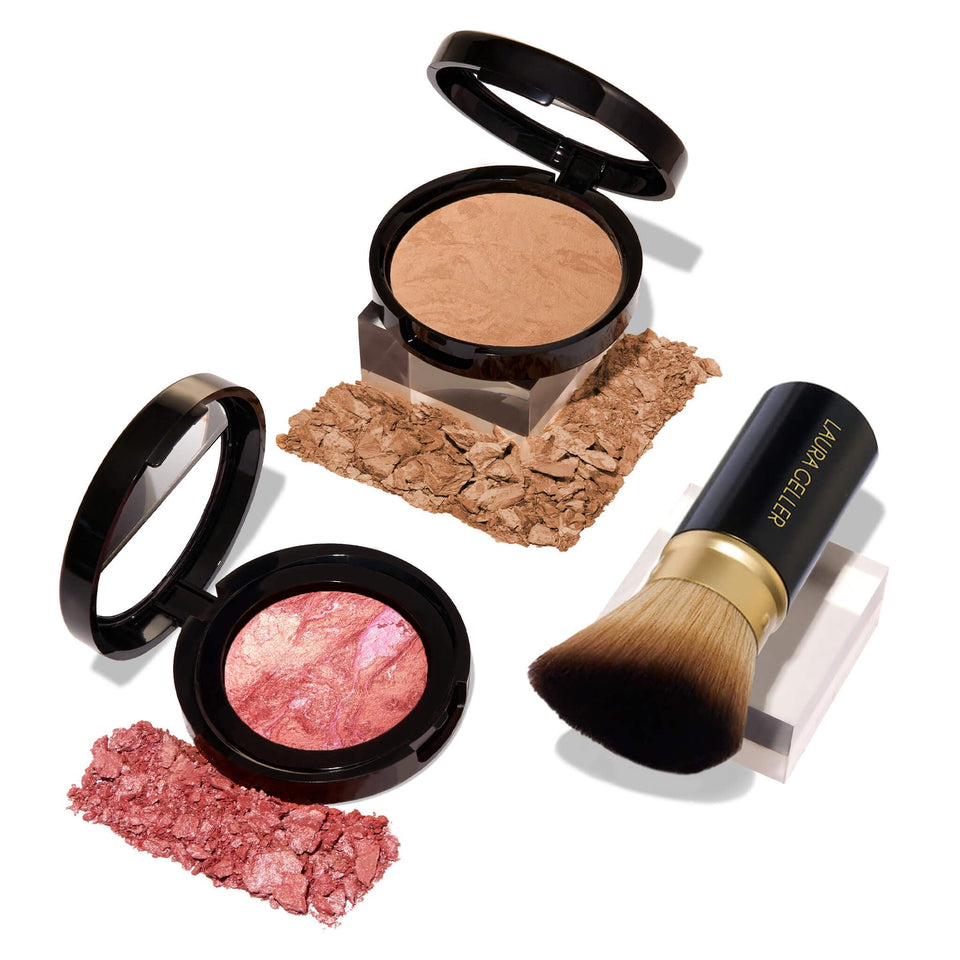 LAURA GELLER NEW YORK kit front packaging showing all three items and convenience