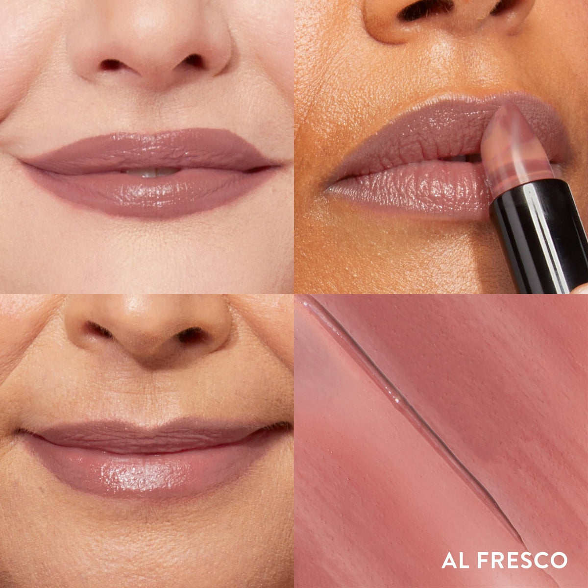 LAURA GELLER NEW YORK marble close-up revealing swirled rose and beige pigments for dimensional color