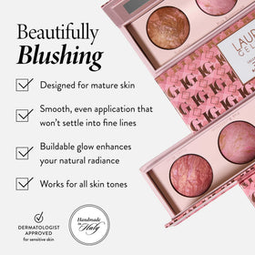LAURA GELLER NEW YORK brush picking up mixed pigments for smooth blendable application