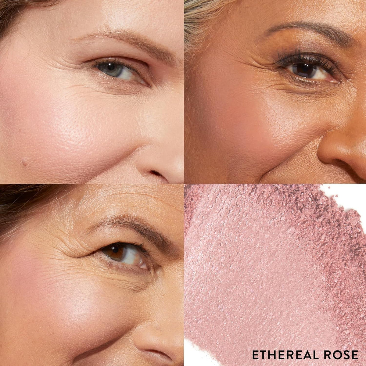 LAURA GELLER NEW YORK blush pan close-up showing baked marbled finish and color payoff