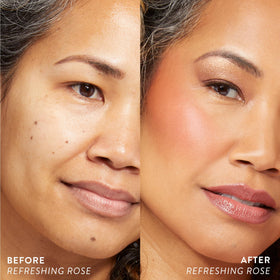 LAURA GELLER NEW YORK model applying blush to cheek — effortless natural flush